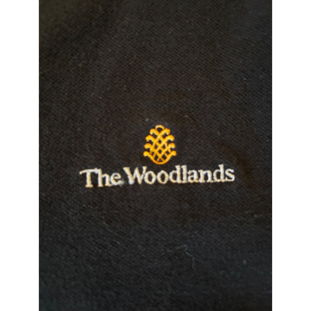 Ashworth Mens Black The Woodlands Embroidered Logo Pique Golf Polo Shirt Large - Picture 4 of 5